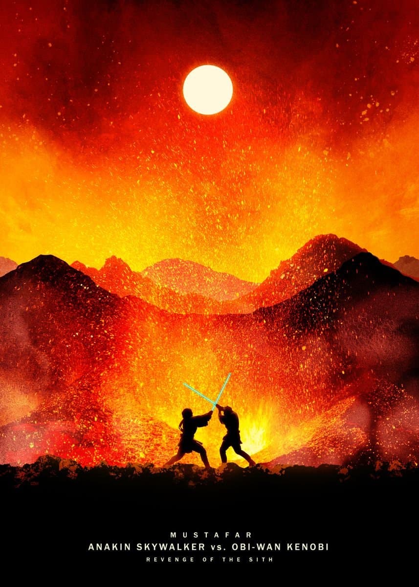 Mustafar Metallposter